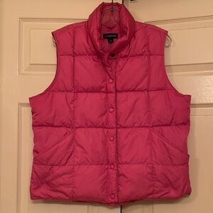 Lands' End size L Vibrant Pink Quilted Vest